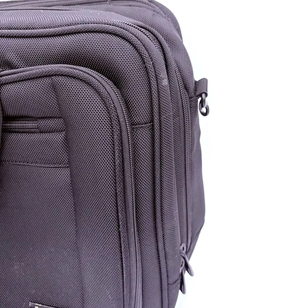 Samsonite Expandable Black Laptop Briefcase Bag Shoulder Strap Padded Softshell